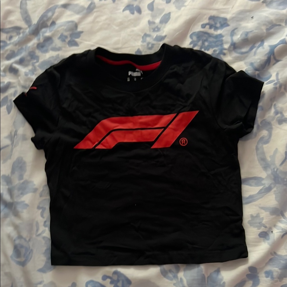 Puma girls Black and Red Graphic T-Shirt